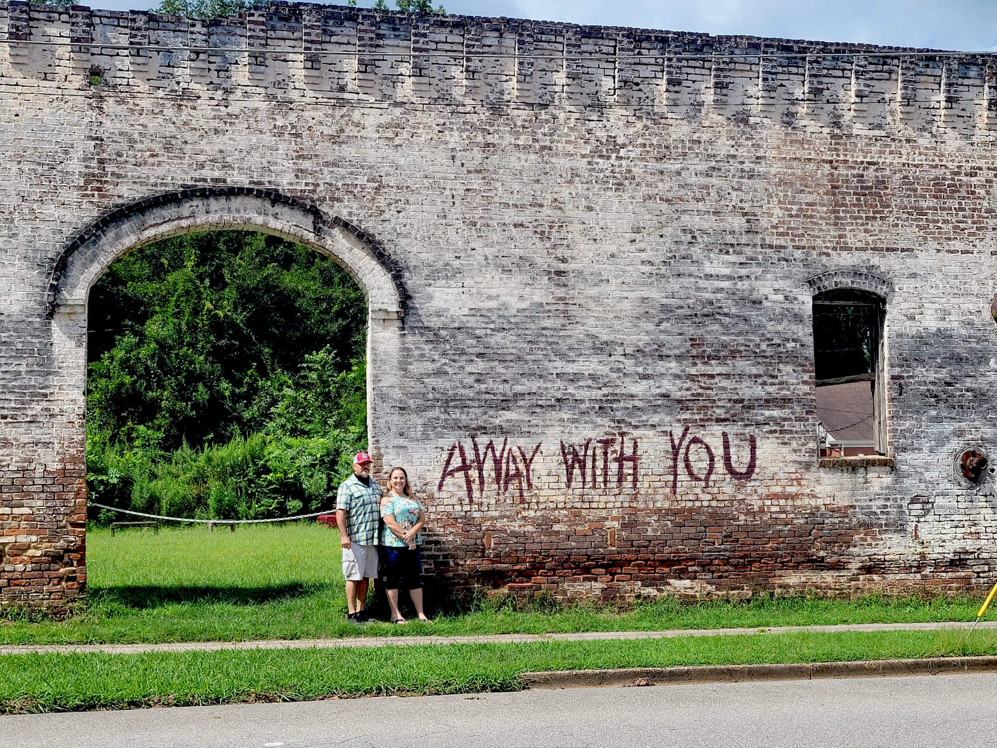 On the set of The Walking Dead